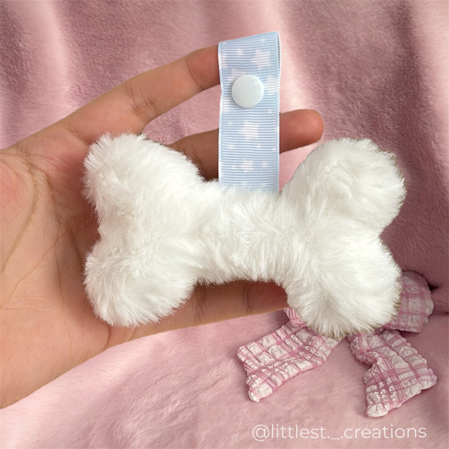 blue stars bone paci clip