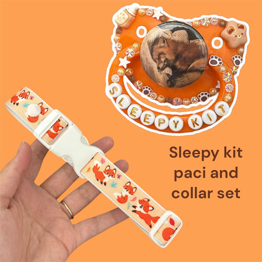 Sleepy kit paci and collar bundle!