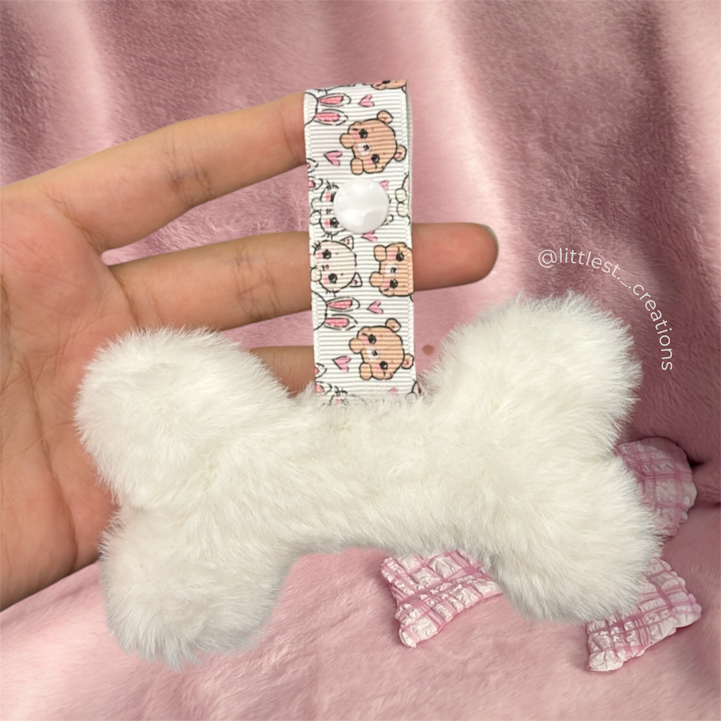 Kawaii animal bone paci clip