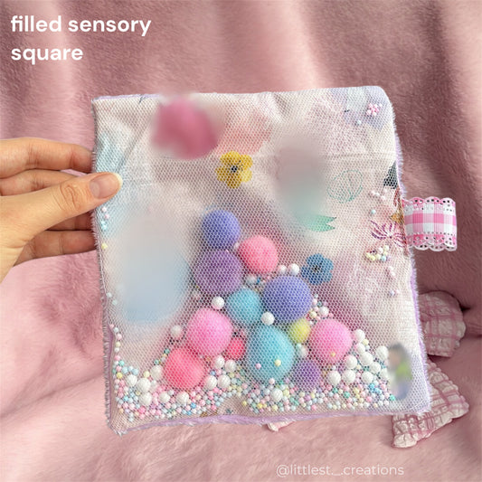 Pink fairytale sensory square