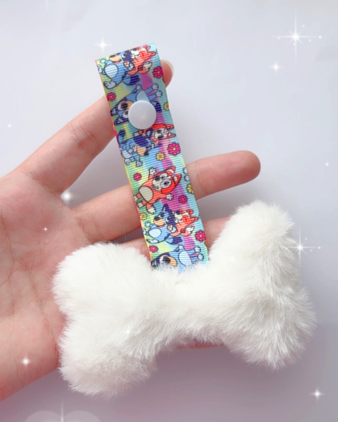 Bluey bingo bone paci clip