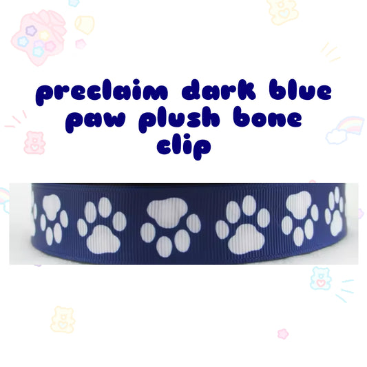 dark blue paw bone paci clip