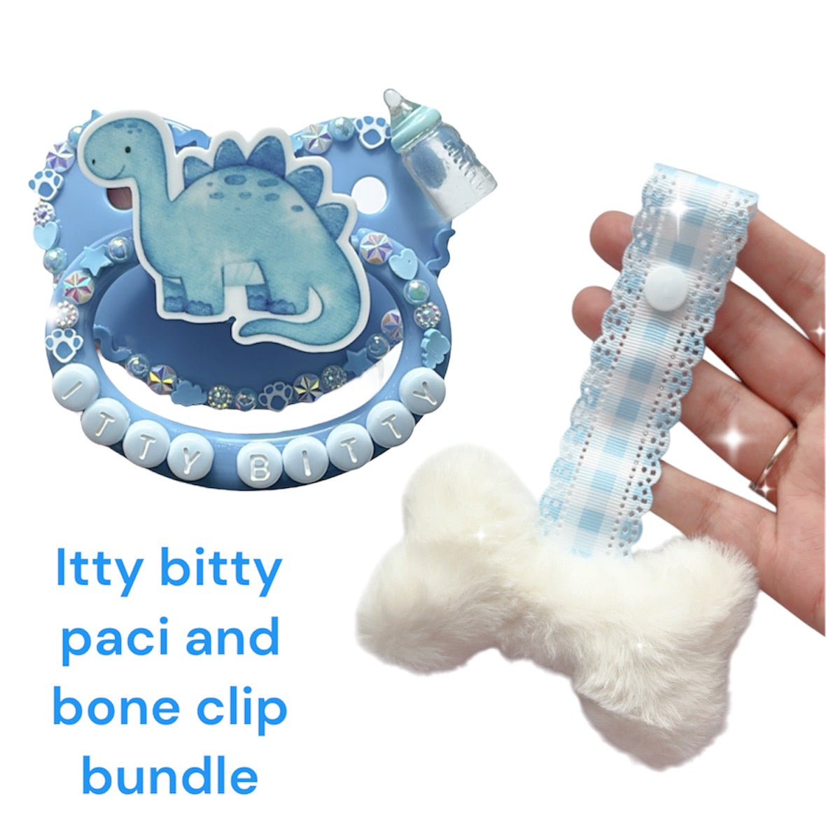 Itty bitty paci and clip bundle!