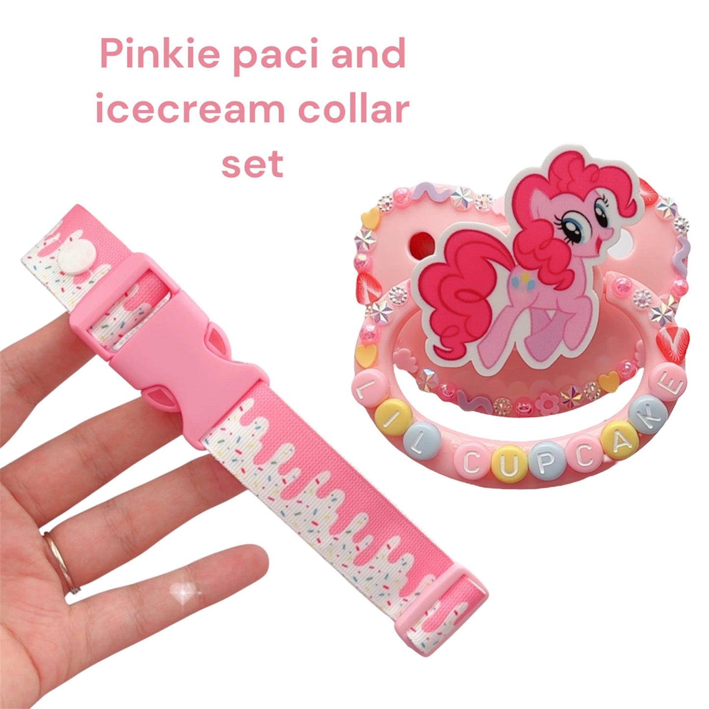 Pinkie paci and icecream collar bundle!