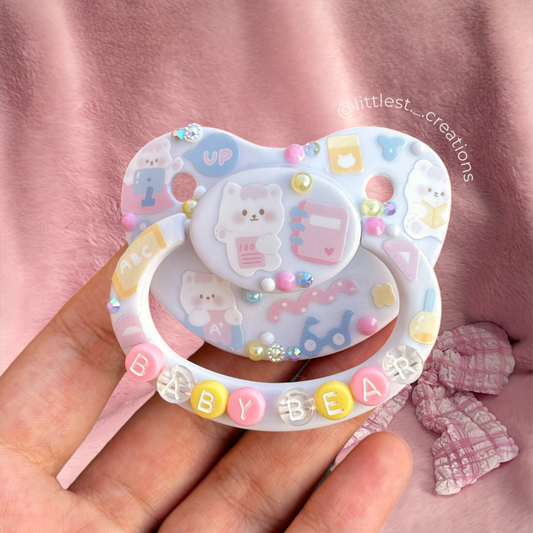 Baby bear sticker paci