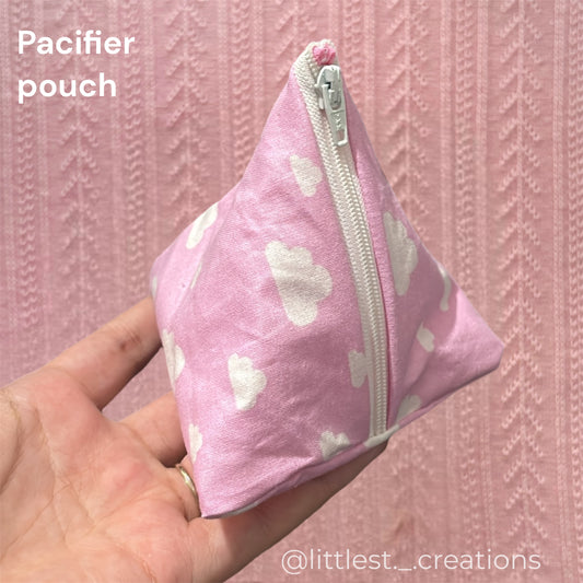 Pink clouds paci pouch