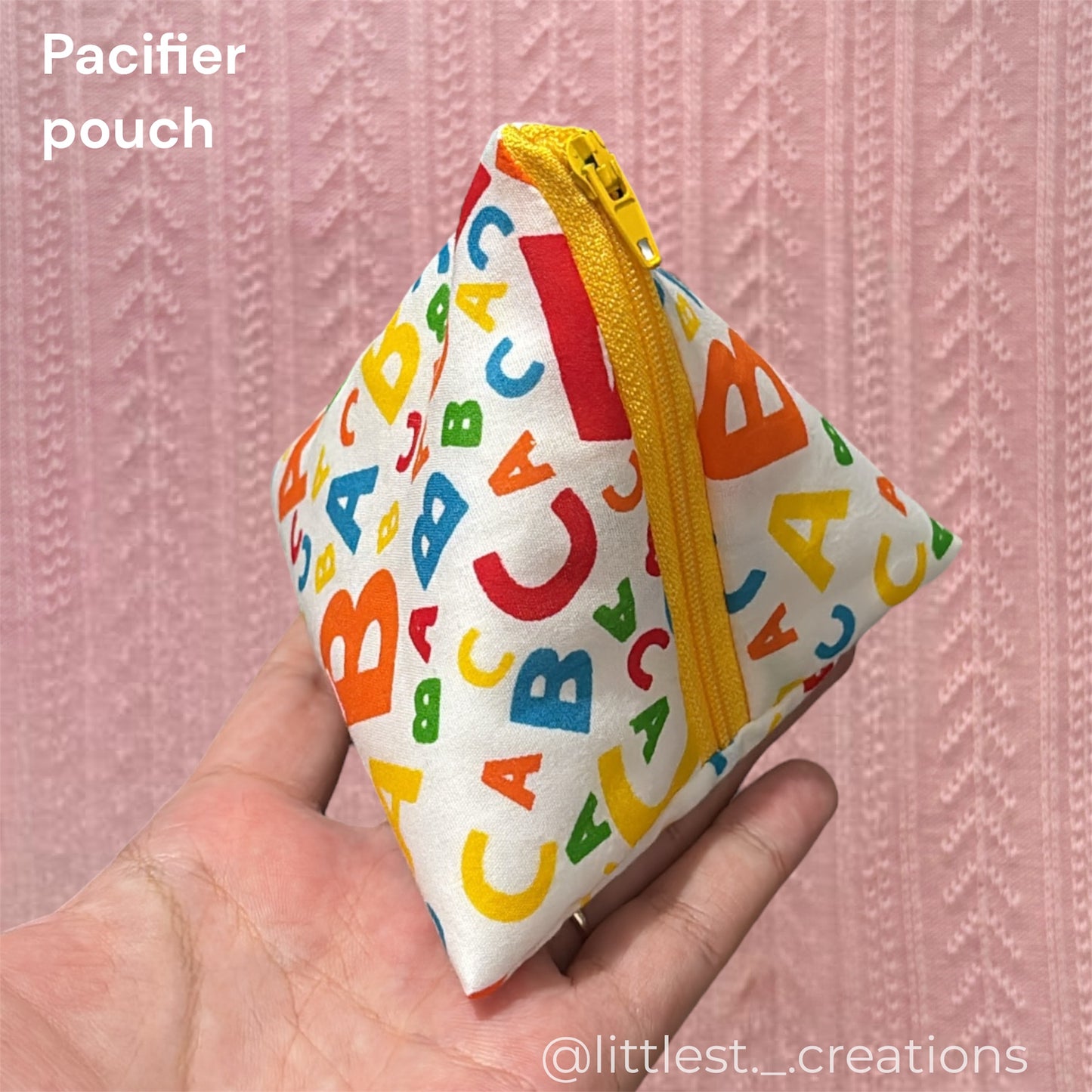 ABC paci pouch