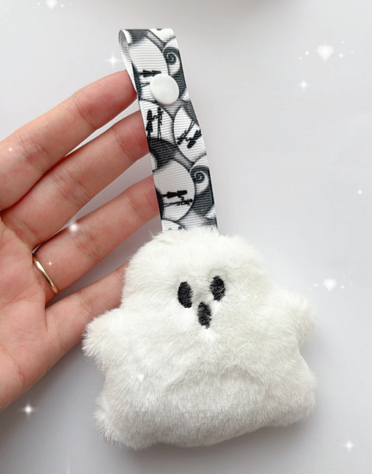 Nightmare before christmas ghost plush paci clip