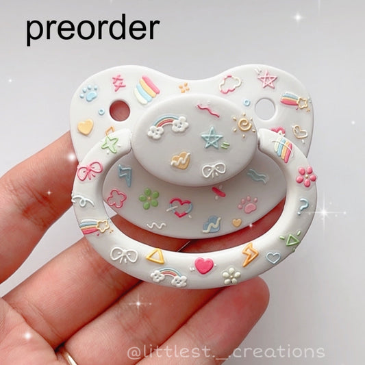 PREORDER deluxe kidcore sticker paci